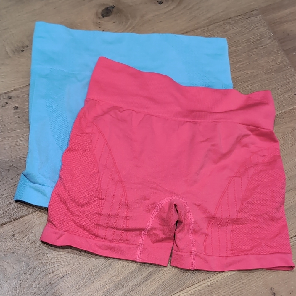 Pink and Blue Workout Shorts